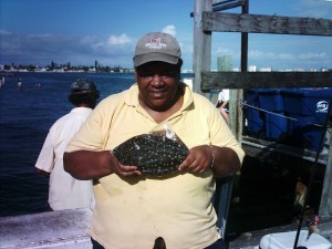 Lolita with her Flounder dinner